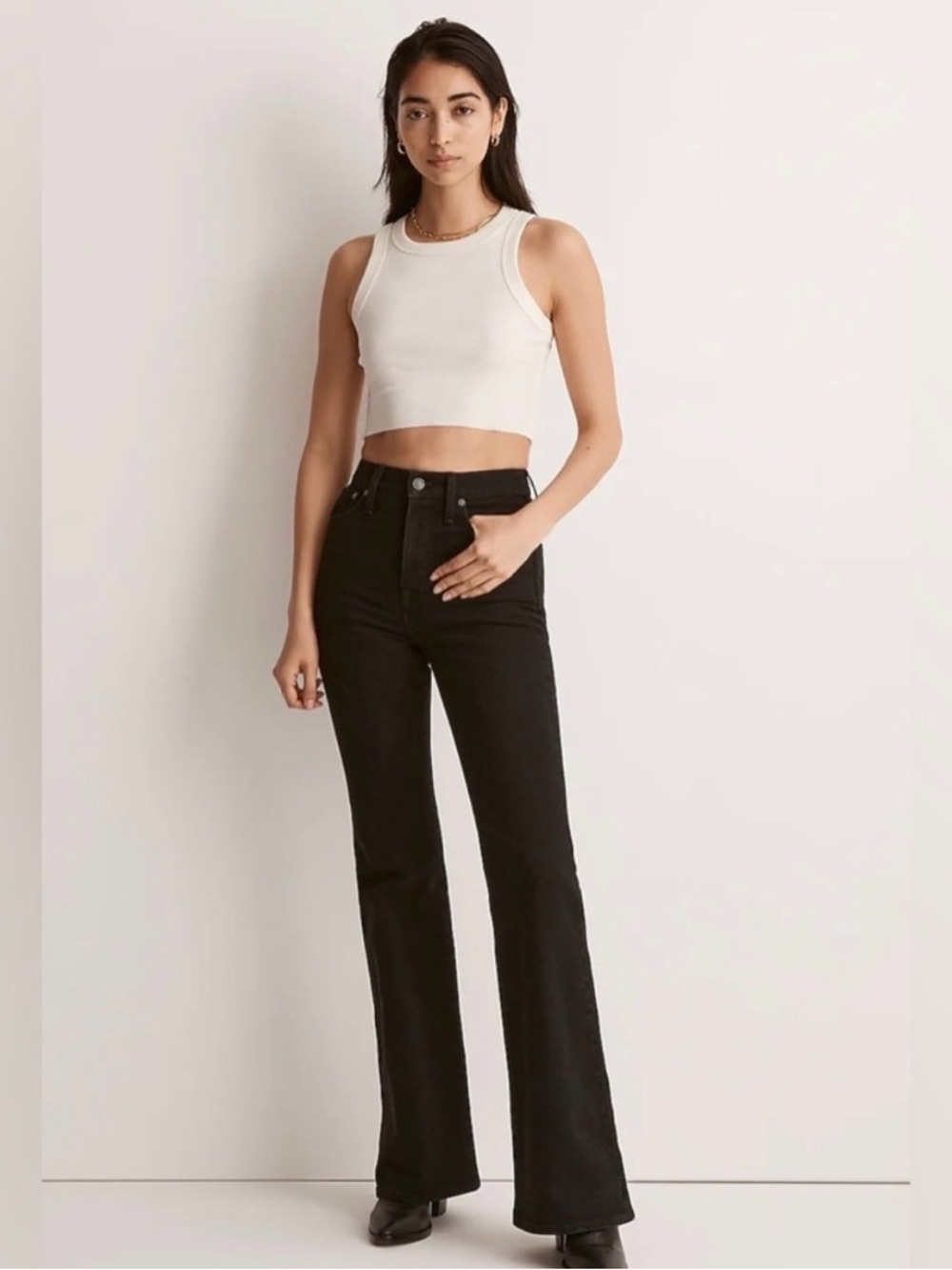 NEW | Madewell The‎ Perfect Vintage Flare Jean, Black, 27